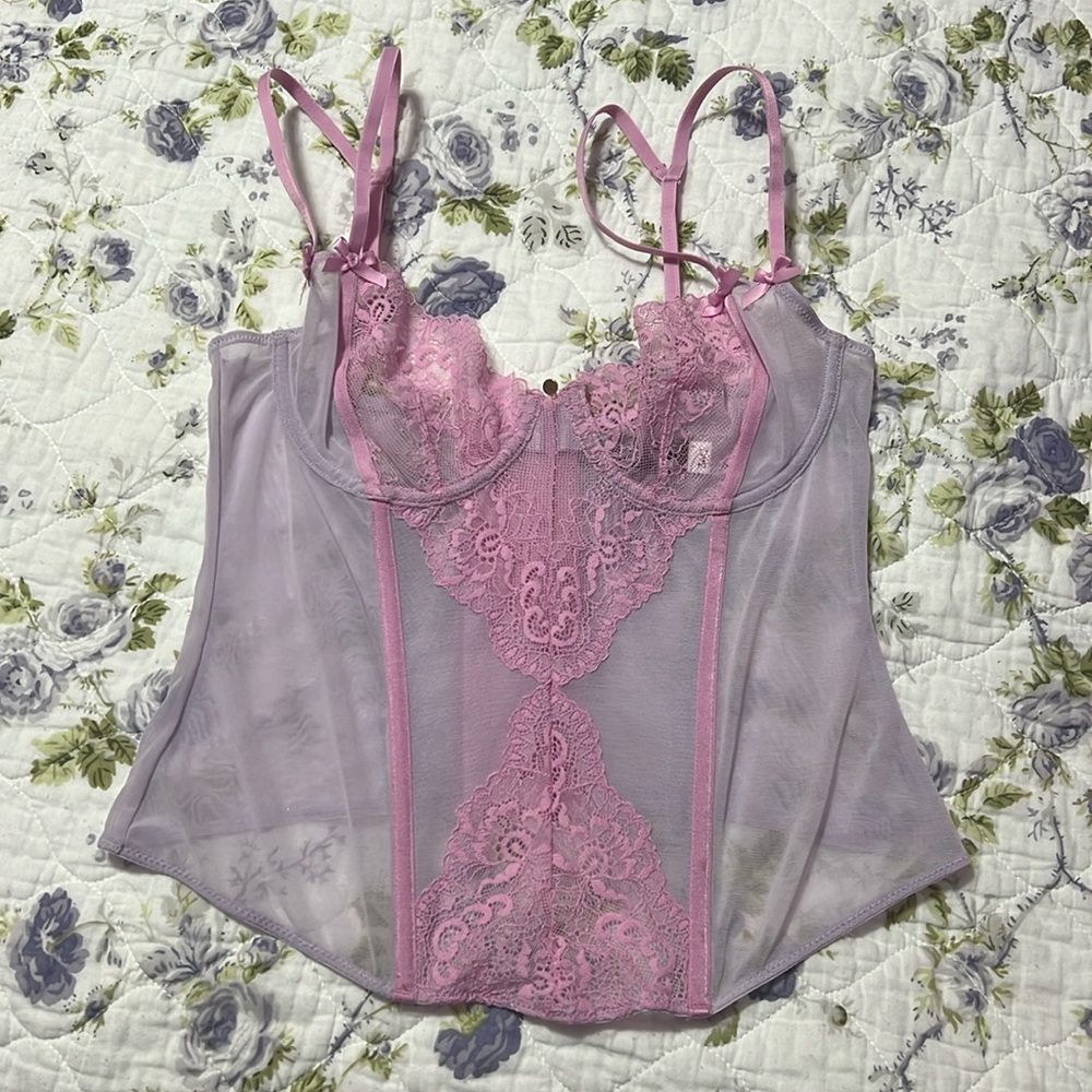 NWOT Adore Me Corset and Thong Set